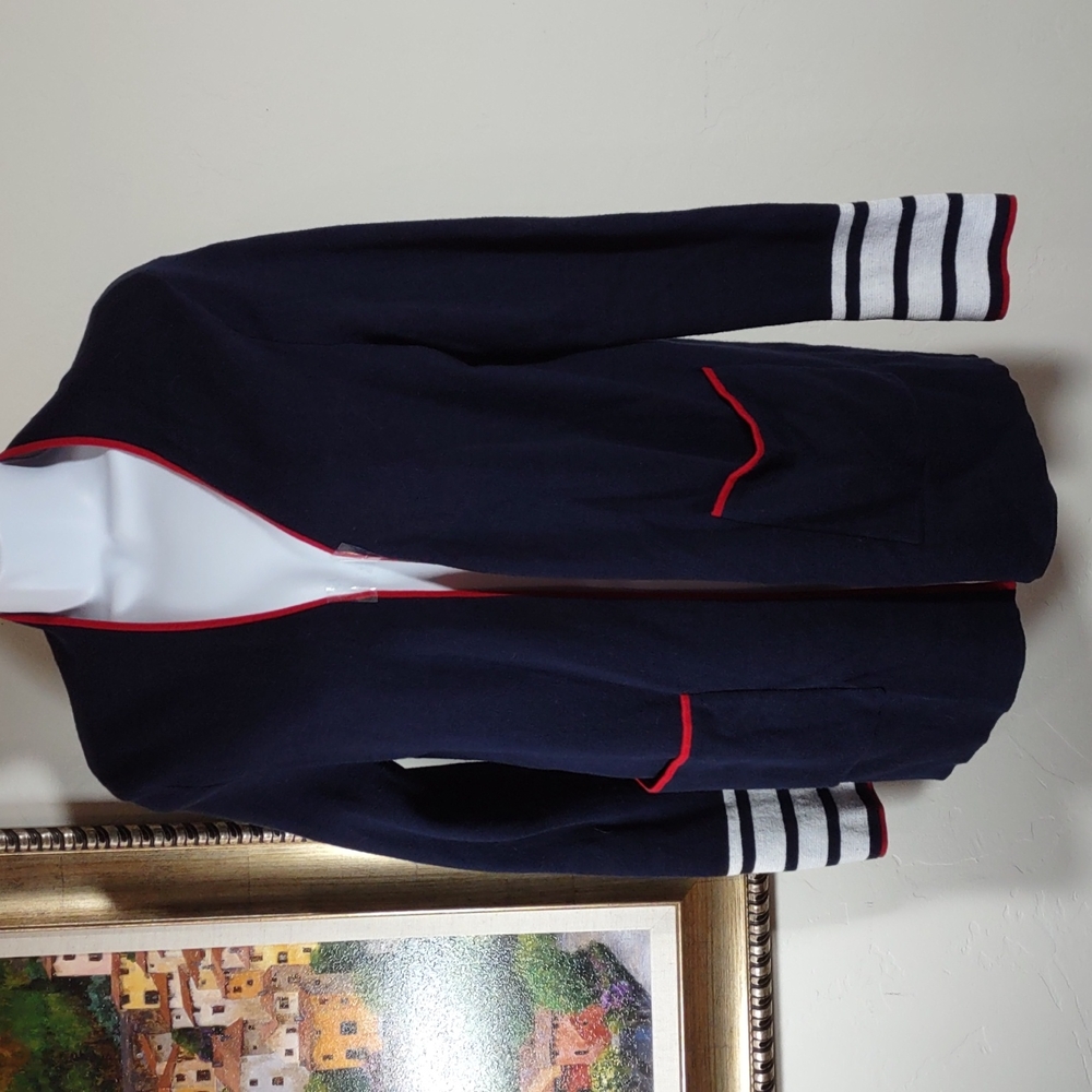 Talbot's Cotton/Nylon Knit Cardigan Style Jacket